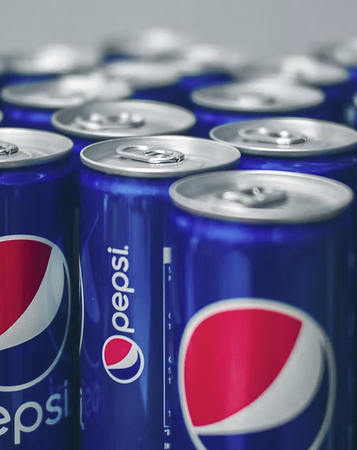 Pepsi-blikken van dichtbij
